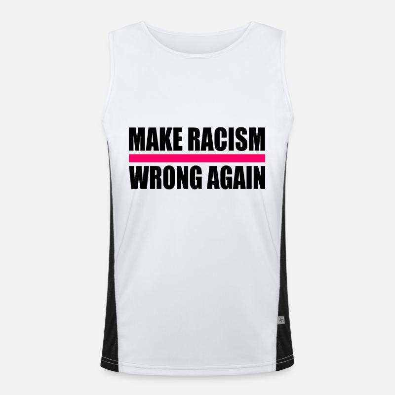 make racism wrong again Funktionelles Kontrast-Tank Top für Männer 