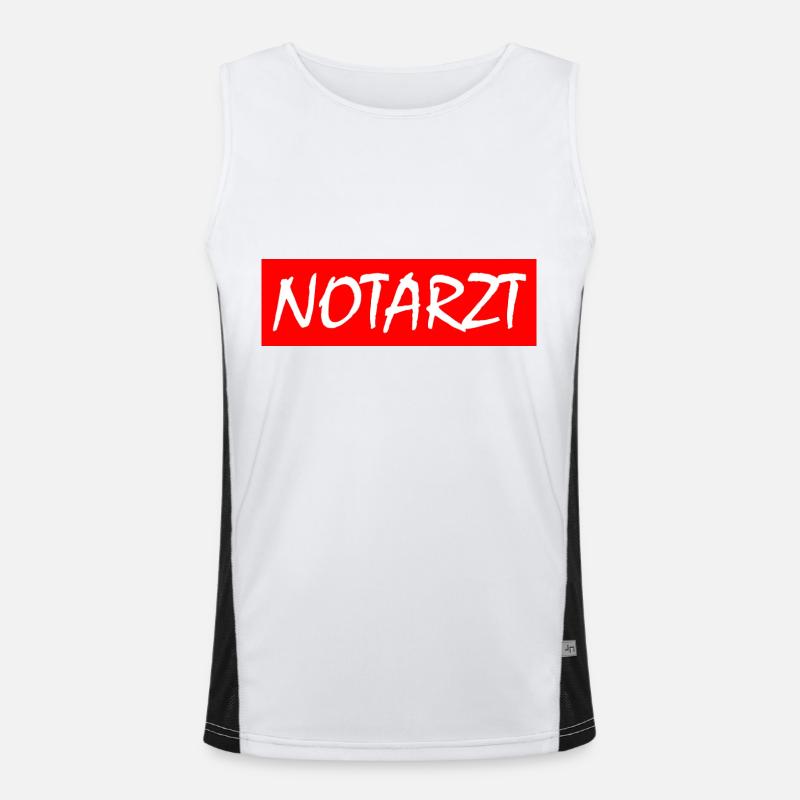 Notarzt Funktionelles Kontrast-Tank Top für Männer 