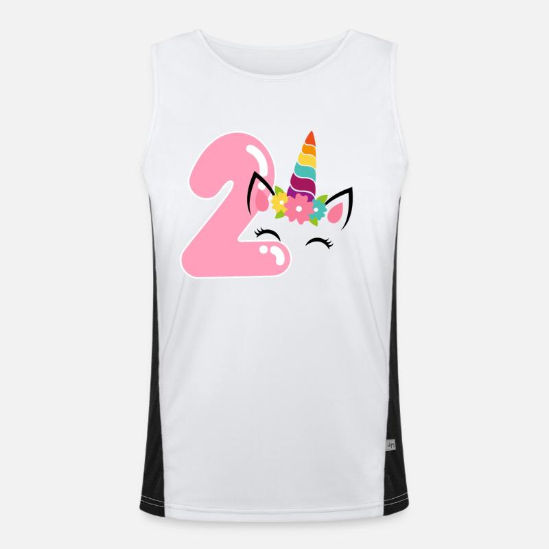 Licorne du 2ème anniversaire Débardeur respirant contrasté Homme 