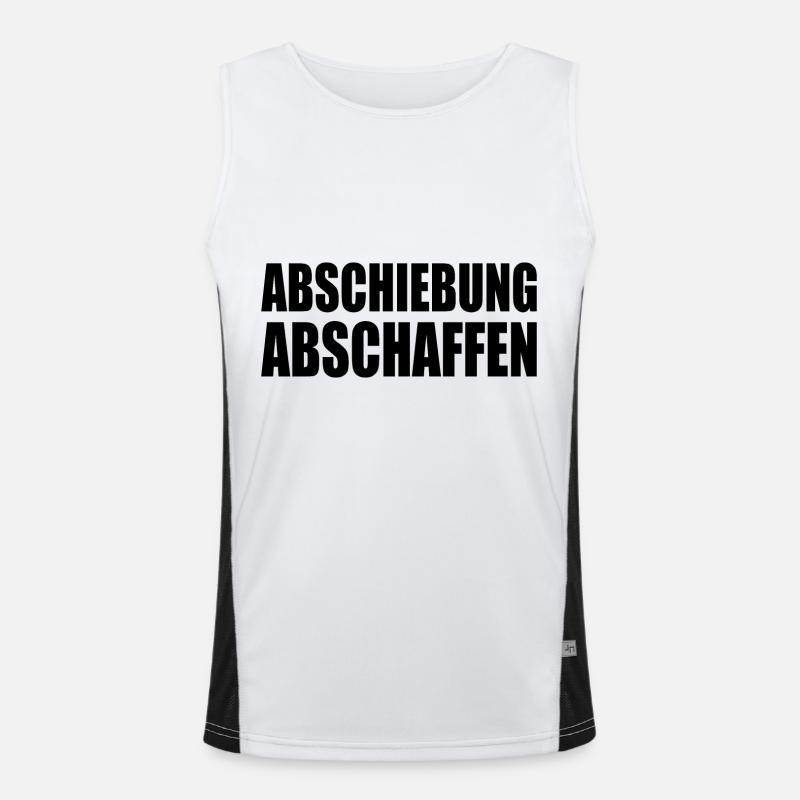 abschiebung abschaffen Funktionelles Kontrast-Tank Top für Männer 