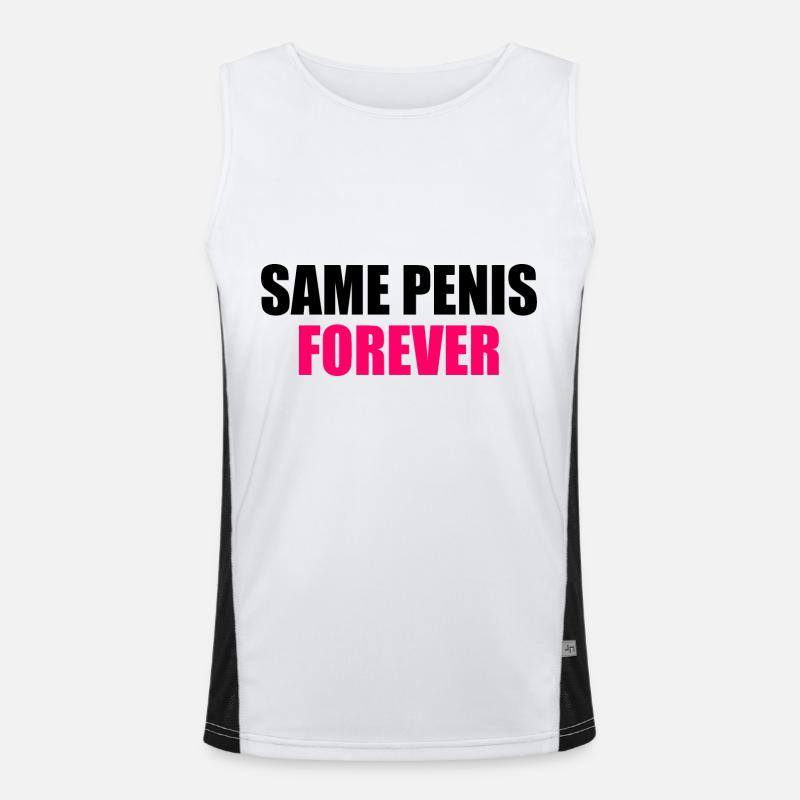Same penis forever Funktionelles Kontrast-Tank Top für Männer 