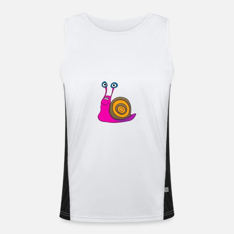 Snail funny Men's Functional Contrast Tank Top 