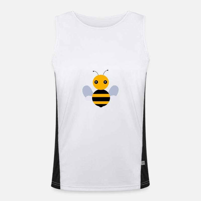Bee illustration Men's Functional Contrast Tank Top 