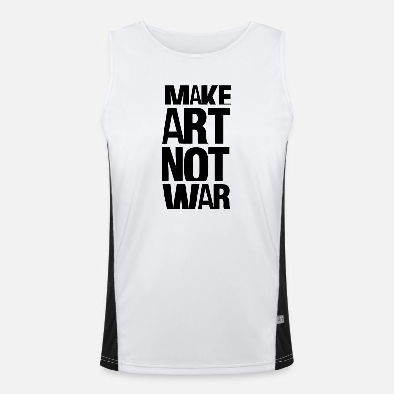 make art not war Men's Functional Contrast Tank Top 