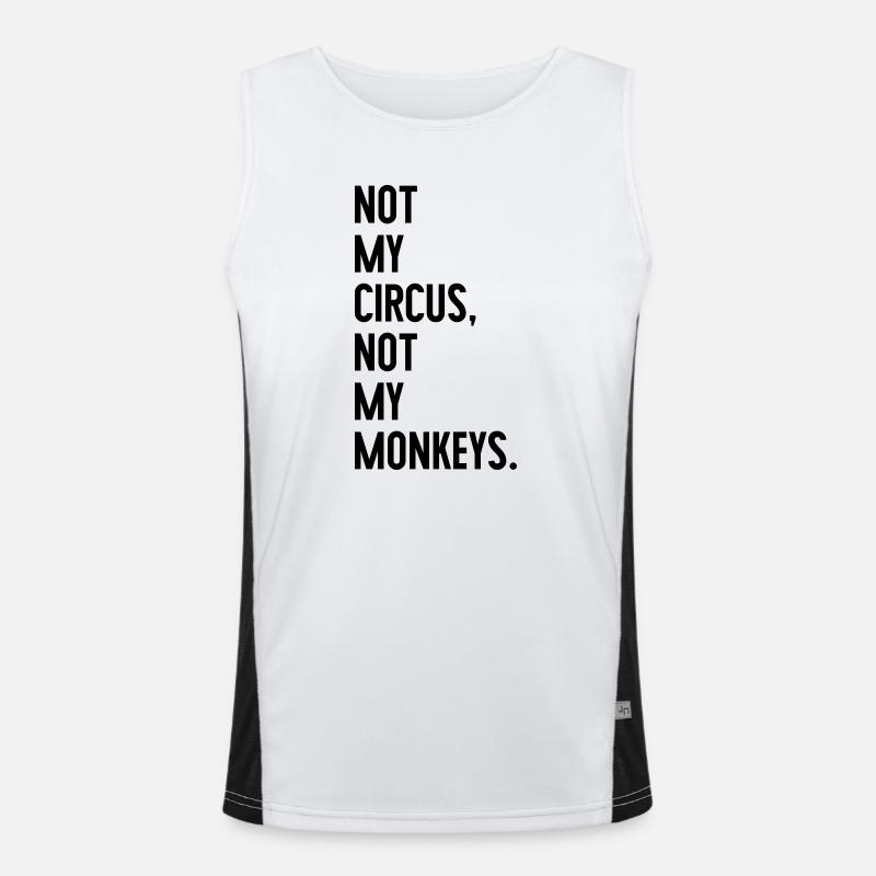 Pas mon cirque, pas mes singes Débardeur respirant contrasté Homme 