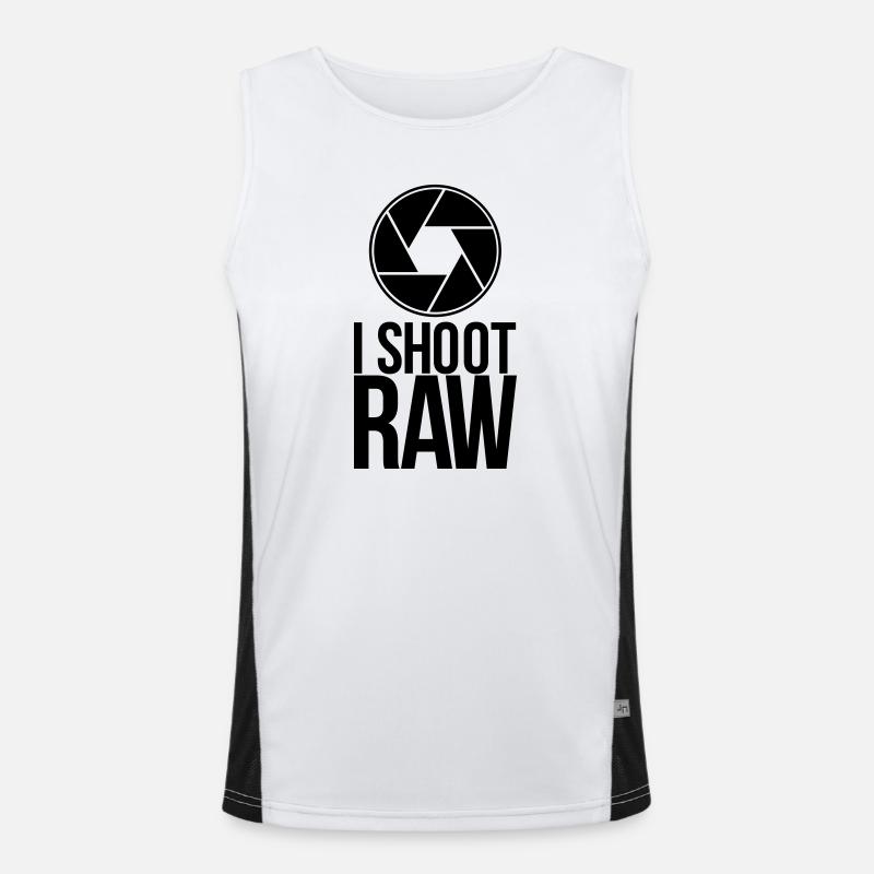 shoot raw Men's Functional Contrast Tank Top 
