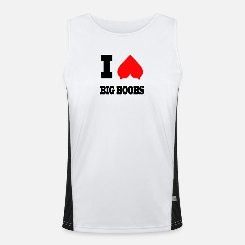 Heart Shape Geometric Pattern Men's Functional Contrast Tank Top 