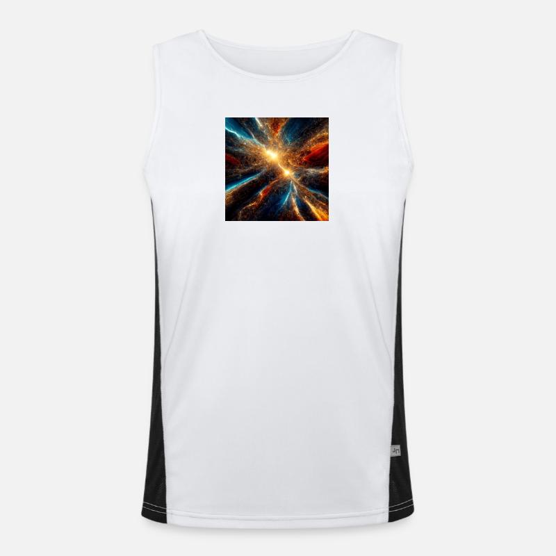 Cosmic Explosion Colors Men's Functional Contrast Tank Top 