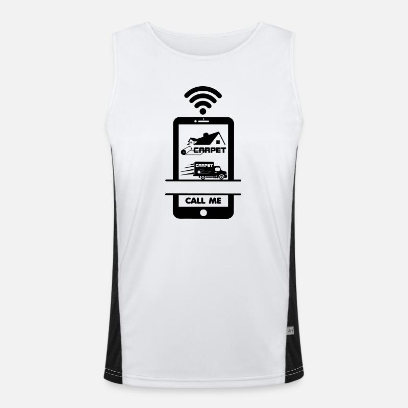 Call me phone carpet layer Men's Functional Contrast Tank Top 