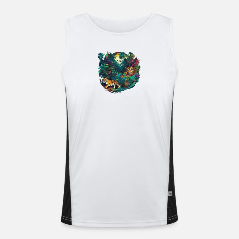 Dschungel Funktionelles Kontrast-Tank Top für Männer 
