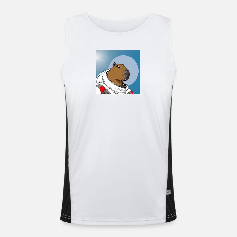 Capy astronaut Men's Functional Contrast Tank Top 