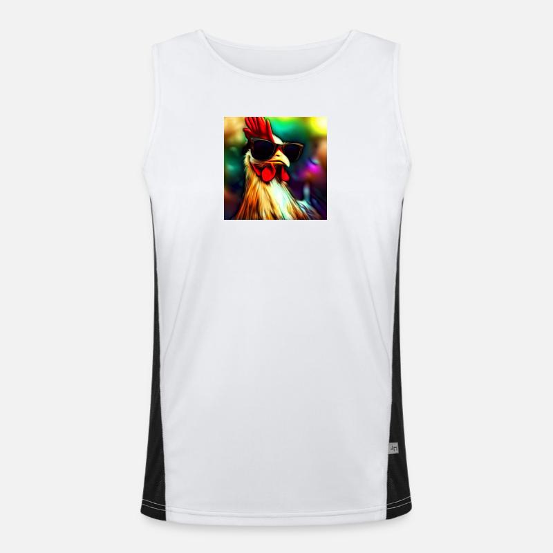 Fancy Chicken III Funktionelles Kontrast-Tank Top für Männer 