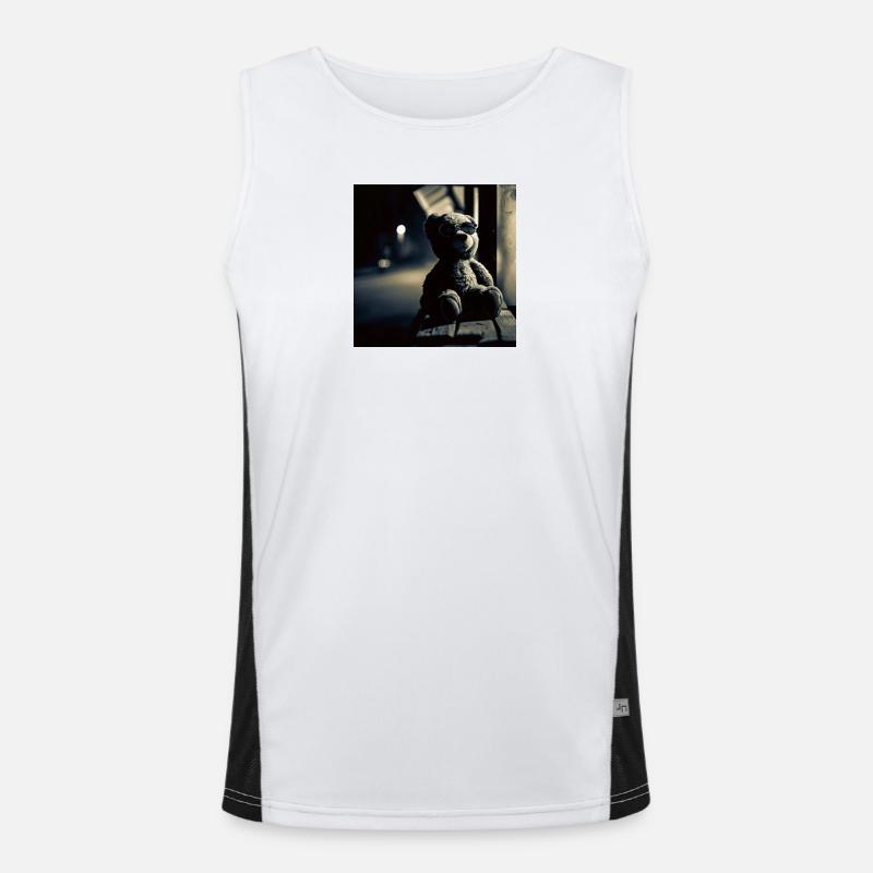 Teddy Noir Funktionelles Kontrast-Tank Top für Männer 