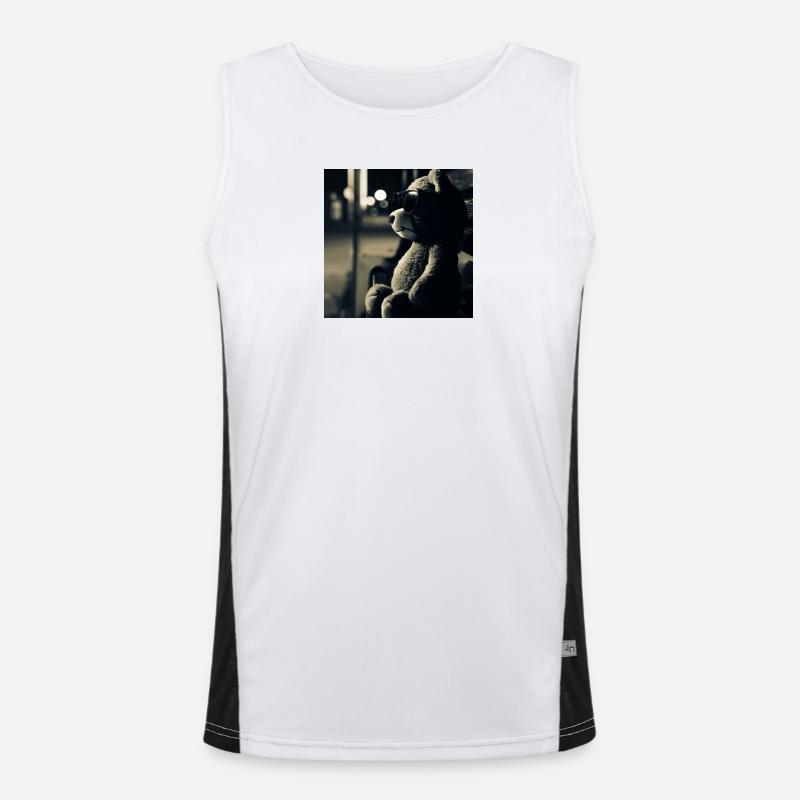 Teddy is wating Funktionelles Kontrast-Tank Top für Männer 