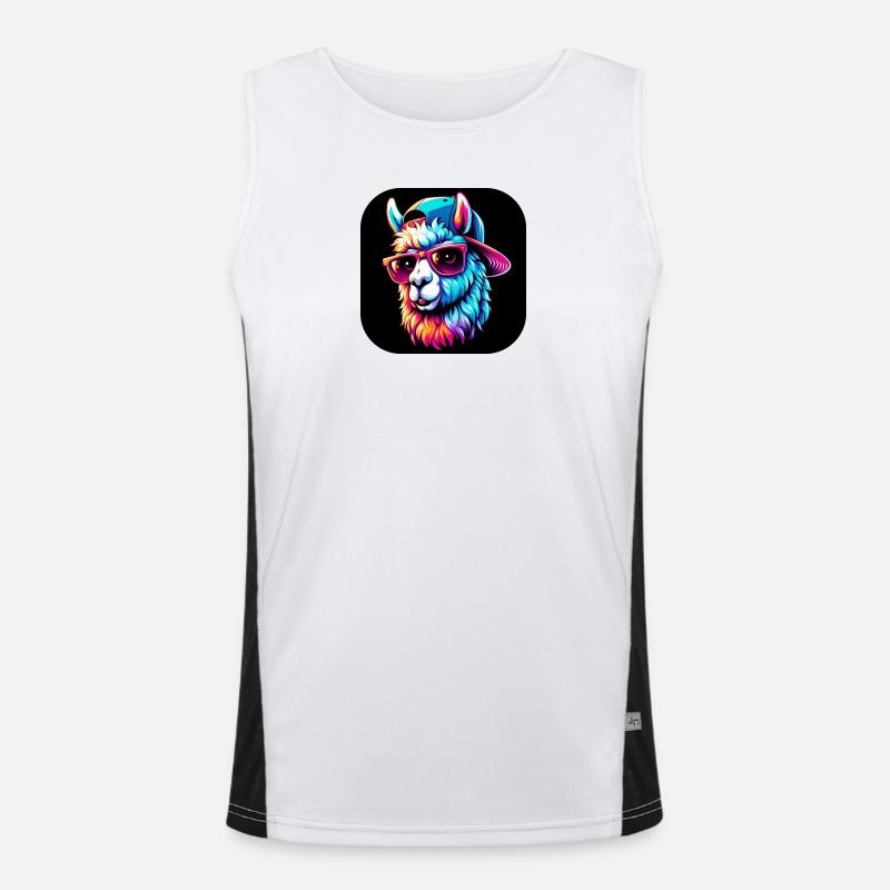 Alpaca Sunglasses Hat Fur Multicolored Men's Functional Contrast Tank Top 