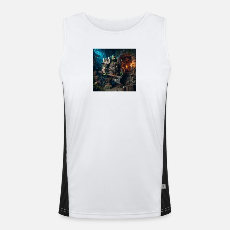 Orc Design 2 Funktionelles Kontrast-Tank Top für Männer 