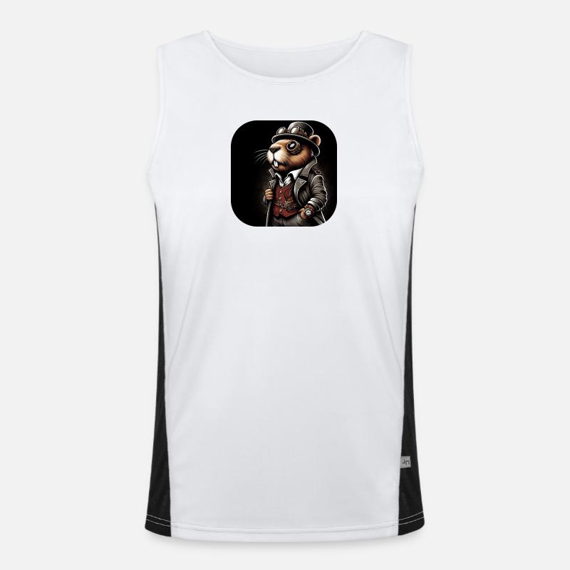 Castor en tenue Steampunk Débardeur respirant contrasté Homme 