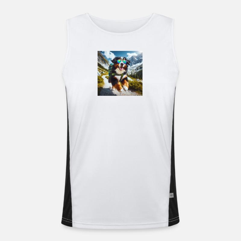 Berner Sennenhund Funktionelles Kontrast-Tank Top für Männer 