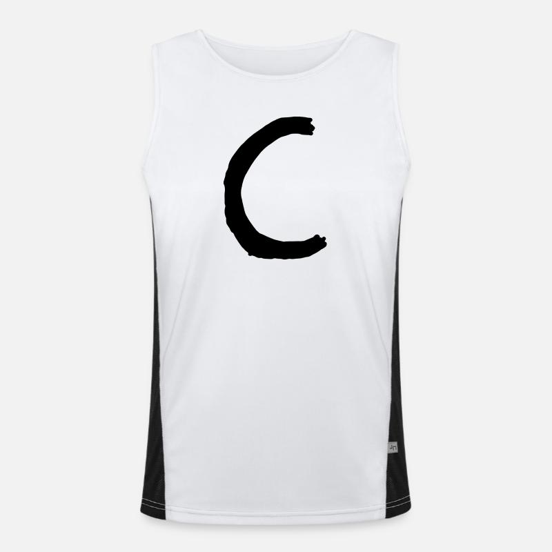 Buchstaben C Funktionelles Kontrast-Tank Top für Männer 
