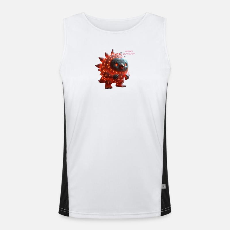Lava-Licht Monster Glühen Funktionelles Kontrast-Tank Top für Männer 