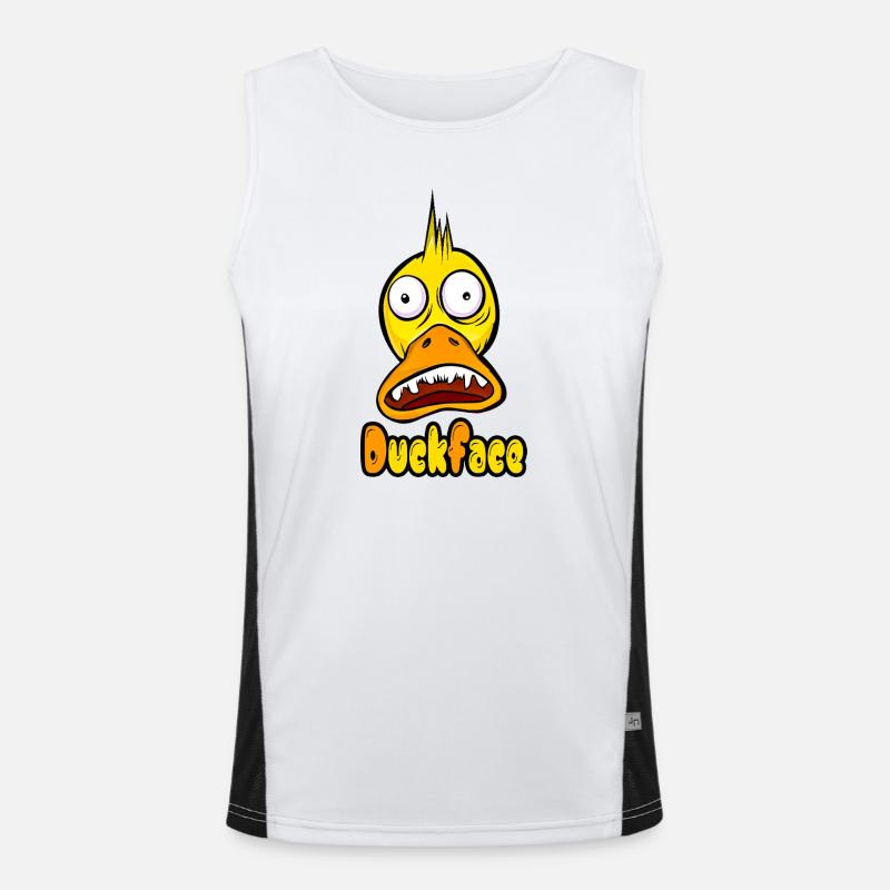 Duckface Funktionelles Kontrast-Tank Top für Männer 