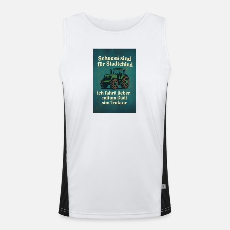 Tractor from Dädi Men's Functional Contrast Tank Top 