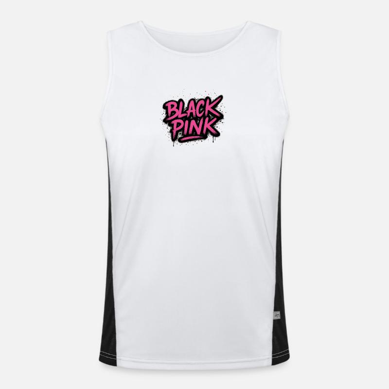 Pink Graffiti Kontrast Funktionelles Kontrast-Tank Top für Männer 