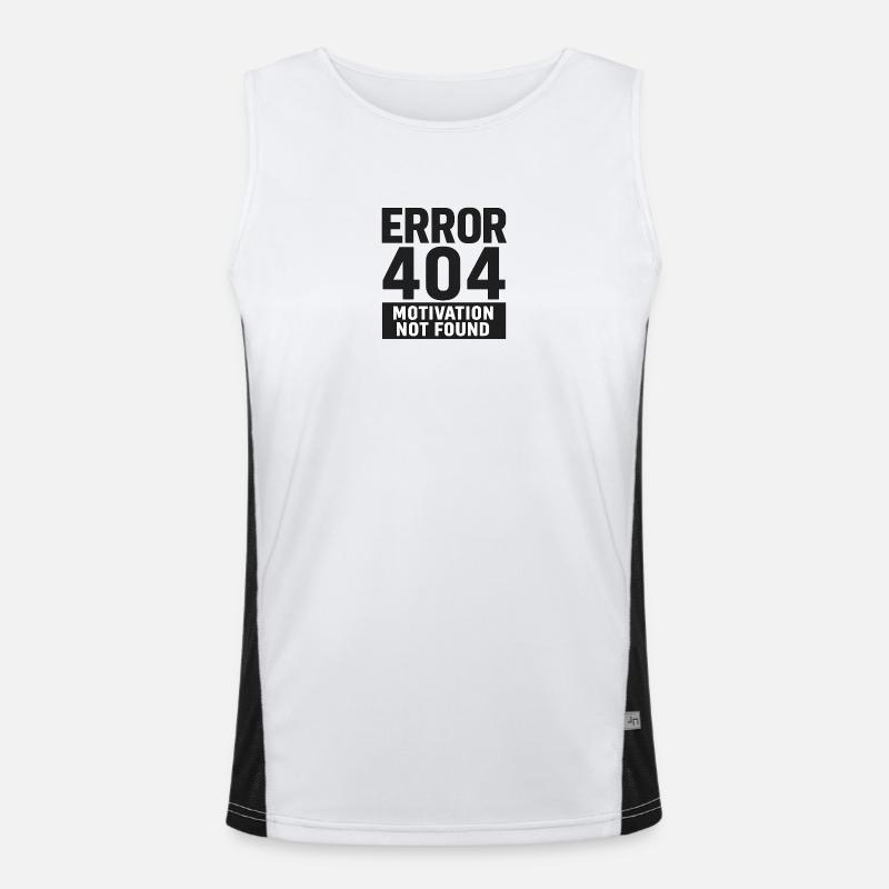 Error 404 – Motivation Not Found Men's Functional Contrast Tank Top 