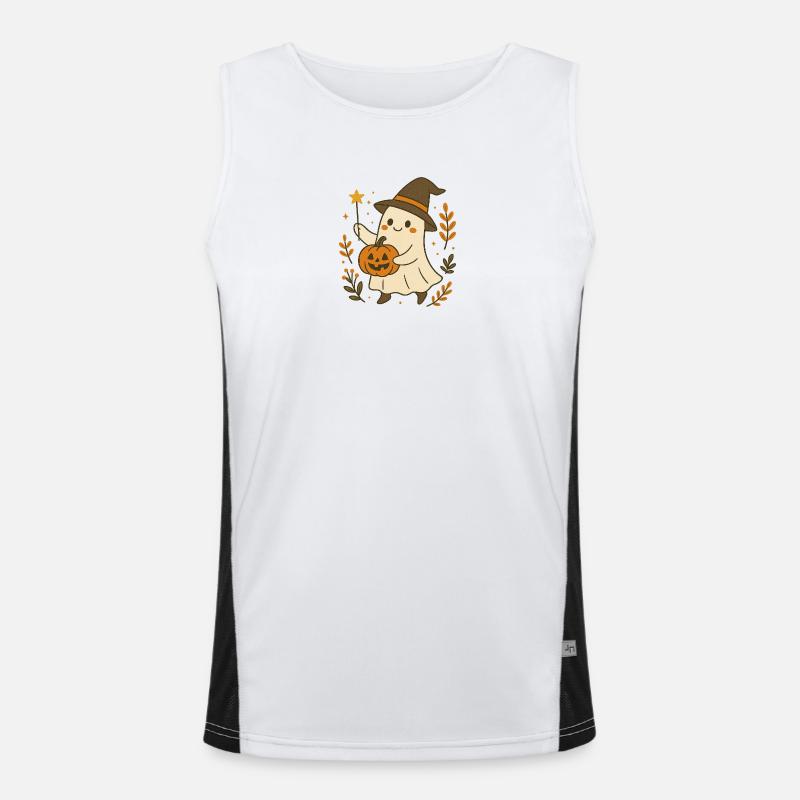 A witchy little ghost Men's Functional Contrast Tank Top 