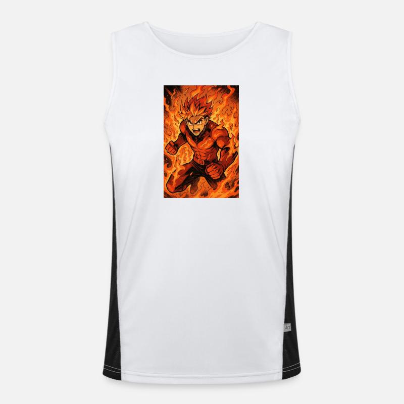 Fire Flame Fighter Men's Functional Contrast Tank Top 