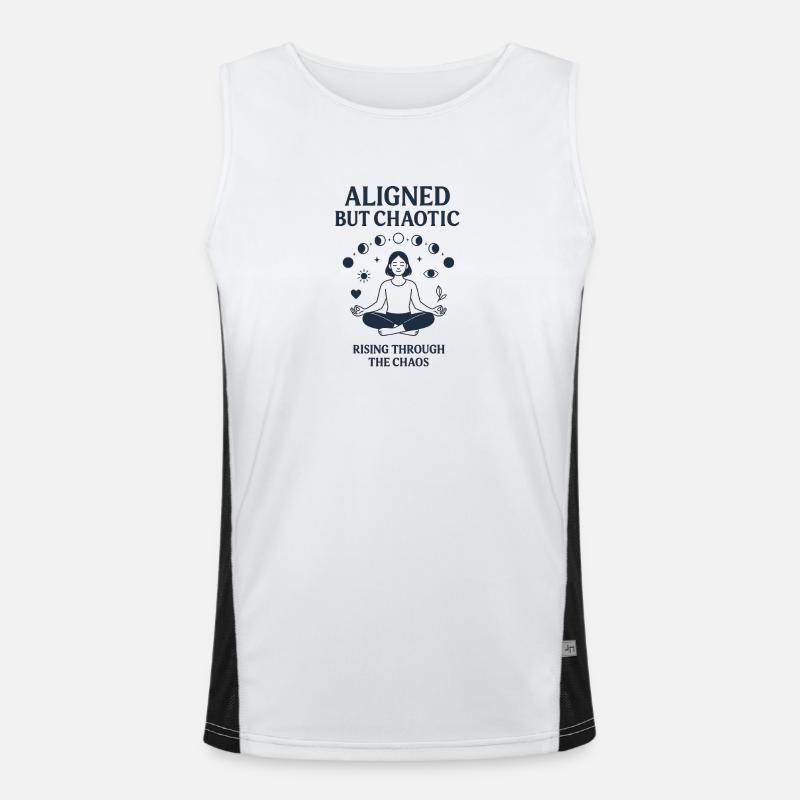 Conception de méditation équilibrée et chaotique Débardeur respirant contrasté Homme 