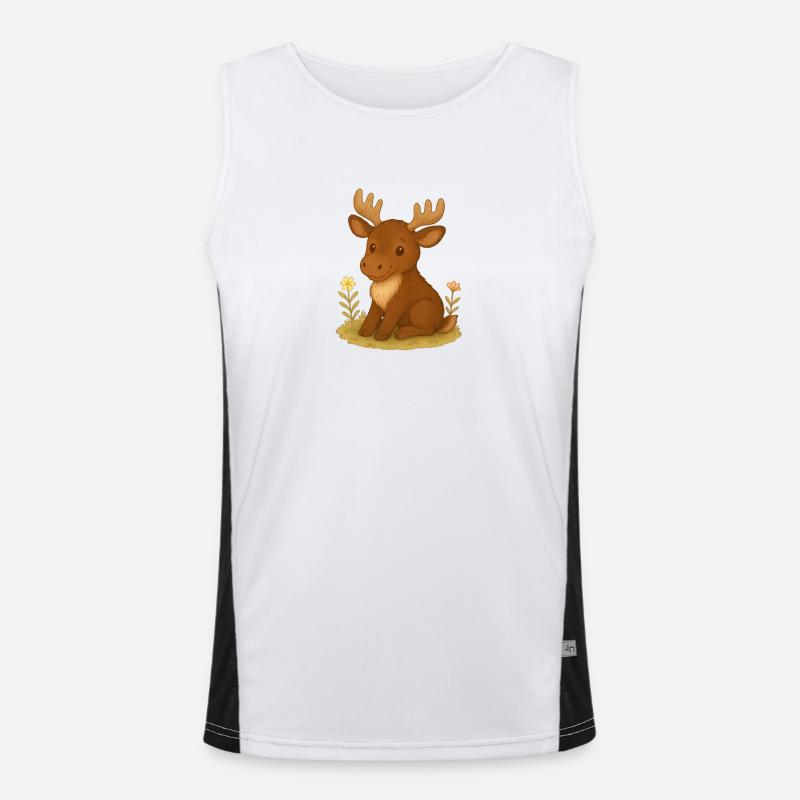 Nordic Forest - Moose Men's Functional Contrast Tank Top 