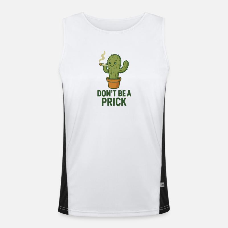Cactus with Cigar – Saying Men's Functional Contrast Tank Top 