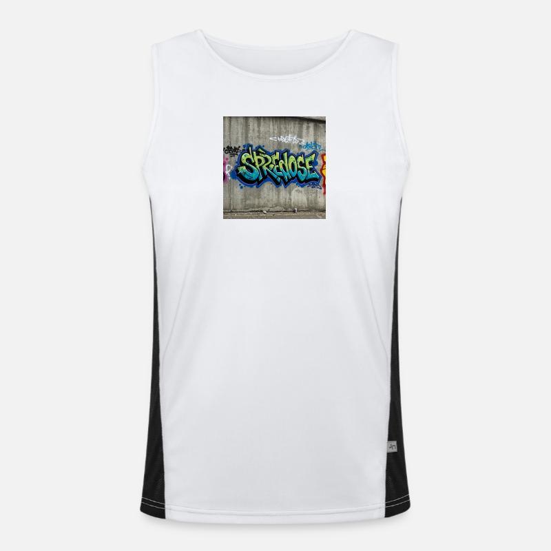 Graffiti Expression T-Shirt Débardeur respirant contrasté Homme 