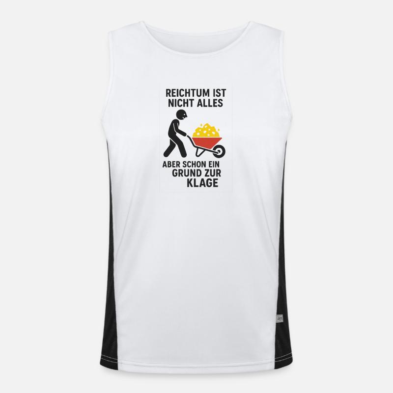 Wealth is not all cause for complaint Men's Functional Contrast Tank Top 