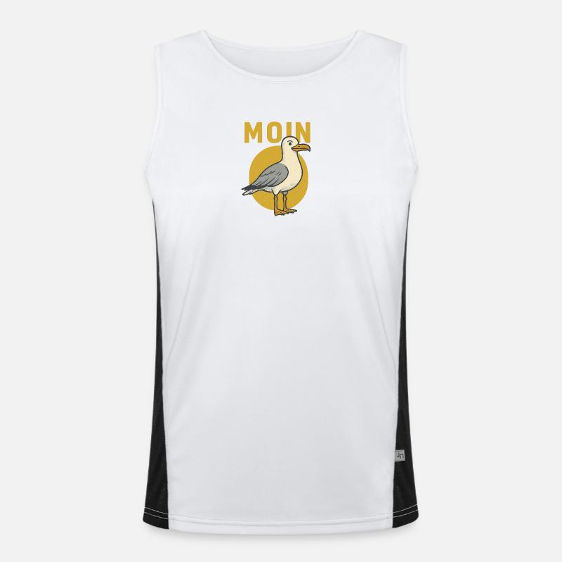 Moin Möwe Funktionelles Kontrast-Tank Top für Männer 