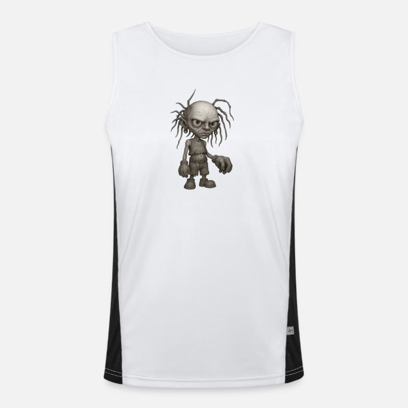 Grumpy Grom (Outcast Edition) - Men's Functional Contrast Tank Top  - white/black