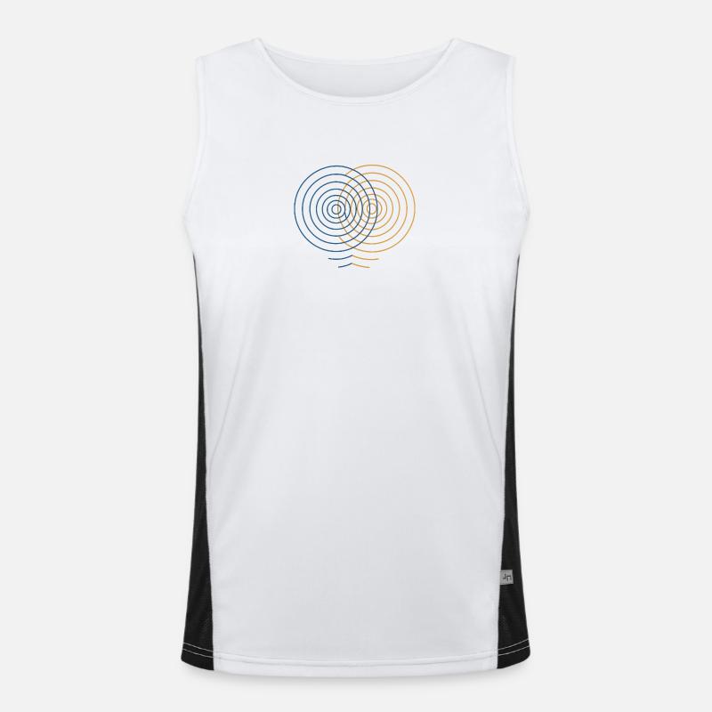 Concentric Interference – Physik Design Funktionelles Kontrast-Tank Top für Männer 