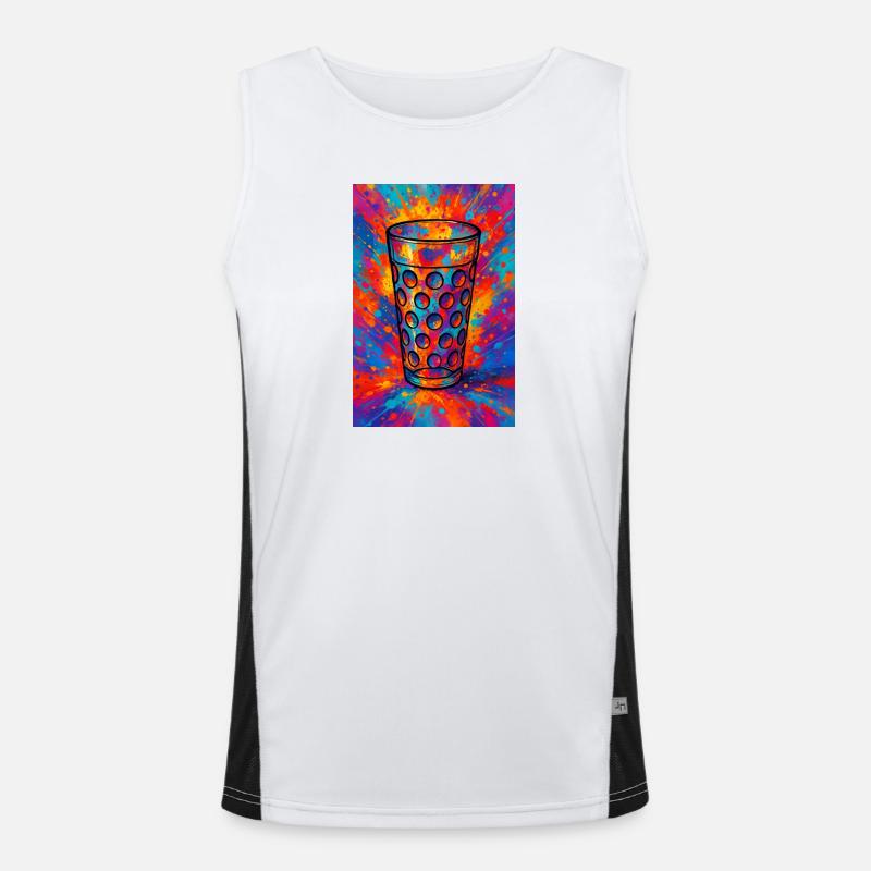 Dubbeglas Explosion Funktionelles Kontrast-Tank Top für Männer 