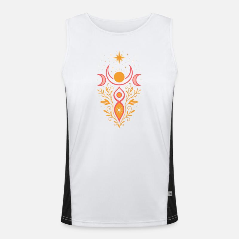 Midsummer Goddess, Sun Goddess - Pagan & Wicca Men's Functional Contrast Tank Top 