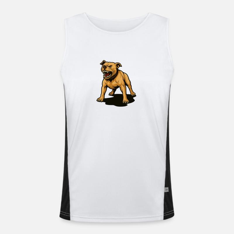 Pitbull – Pas de laisse, pas de pitié Débardeur respirant contrasté Homme 