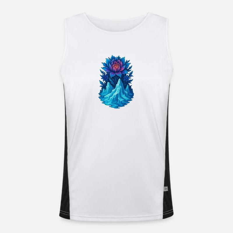 Gletscherblüte Funktionelles Kontrast-Tank Top für Männer 