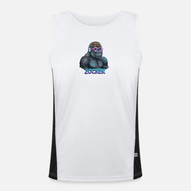 Zocker Gorilla Funktionelles Kontrast-Tank Top für Männer 