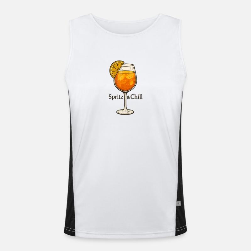 Spritz & Chill Funktionelles Kontrast-Tank Top für Männer 