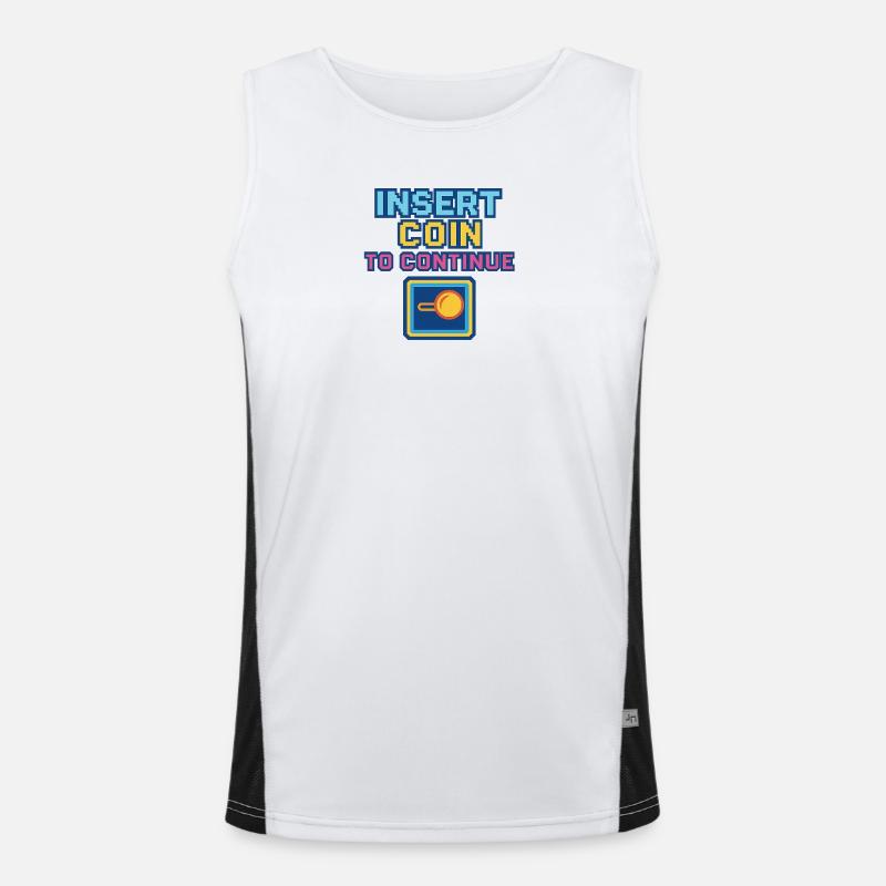 Retro Pixel Arcade Spieldesign Funktionelles Kontrast-Tank Top für Männer 