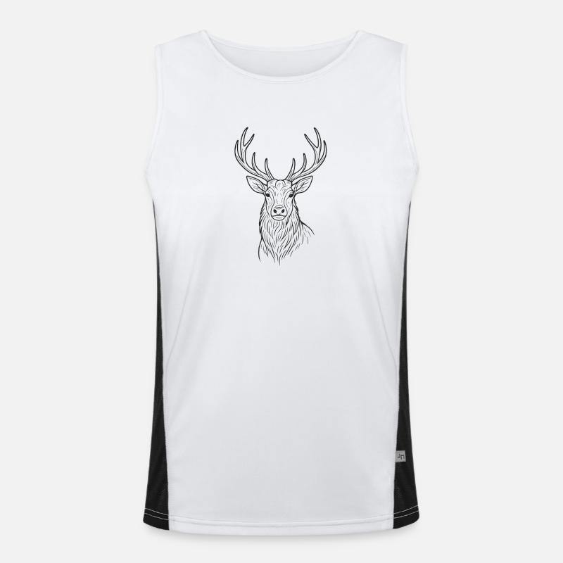 Modernes Hirsch-Design  Funktionelles Kontrast-Tank Top für Männer 