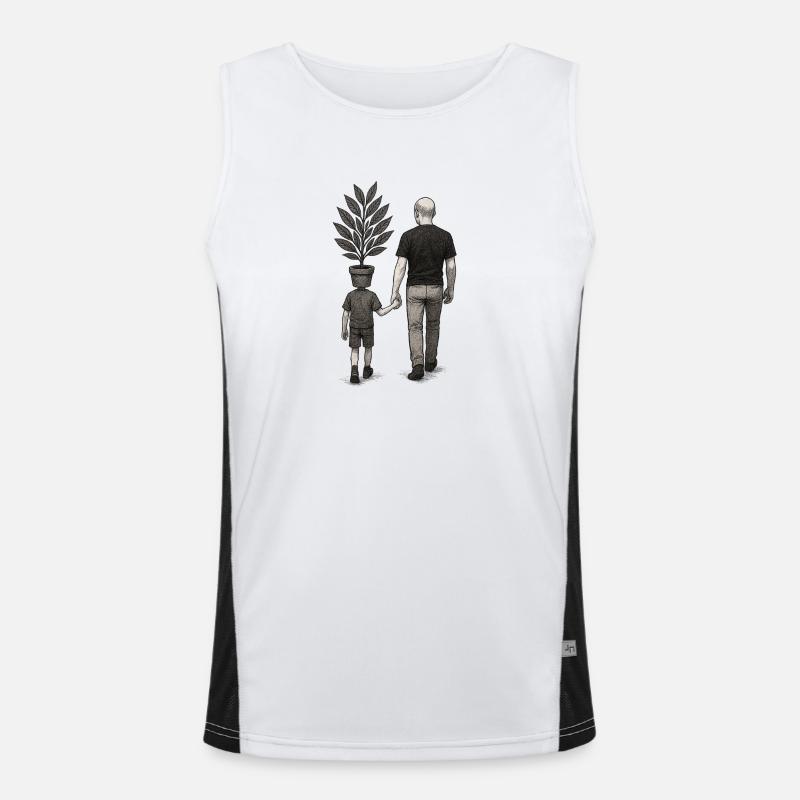 Distinction Parentale avec Pot de Fleurs Débardeur respirant contrasté Homme 