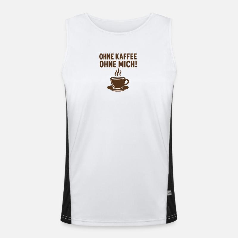 Ohne KAFFEE ohne MICH! Funktionelles Kontrast-Tank Top für Männer 