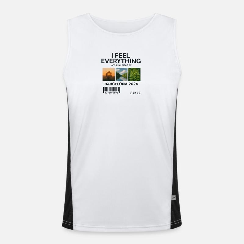I Feel Everything: Visual Piece Barcelona Men's Functional Contrast Tank Top 