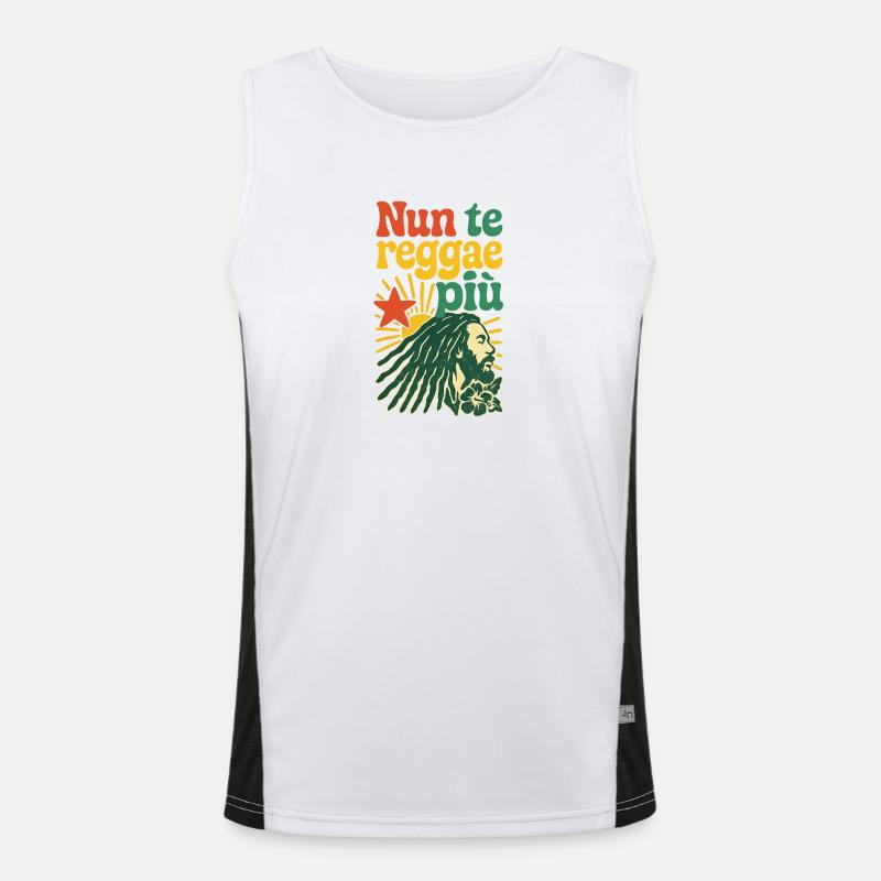Rasta Reggae Design with Positive Message Men's Functional Contrast Tank Top 
